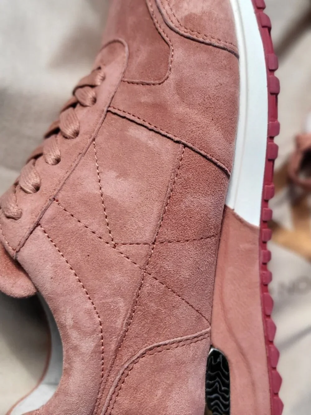 Marc Nolan Ms. Ash Coral Pink Suede Sneakers size 9